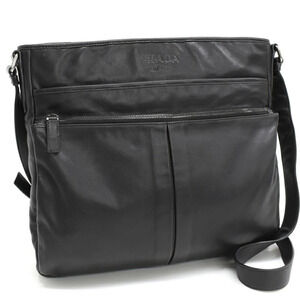 Prada Soft Calf messenger bag black leather